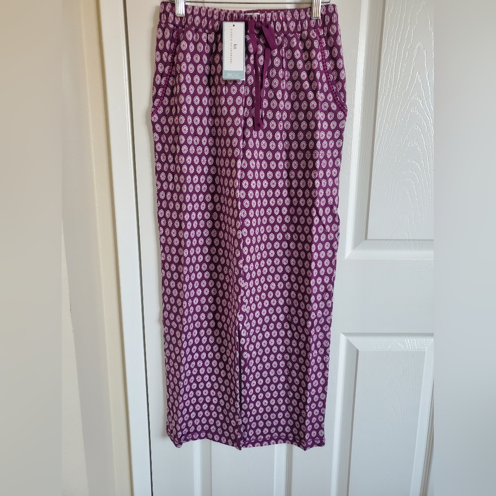 Purple Patterned Pants Womens Small